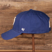wearers left side of the Tampa Bay Lightning Royal Blue Adjustable Dad Hat