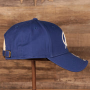 wearers right side of the Tampa Bay Lightning Royal Blue Adjustable Dad Hat