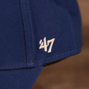 47 brand logo on the Tampa Bay Lightning Royal Blue Adjustable Dad Hat