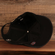 under side of the Miami Marlins Black Adjustable Dad Hat