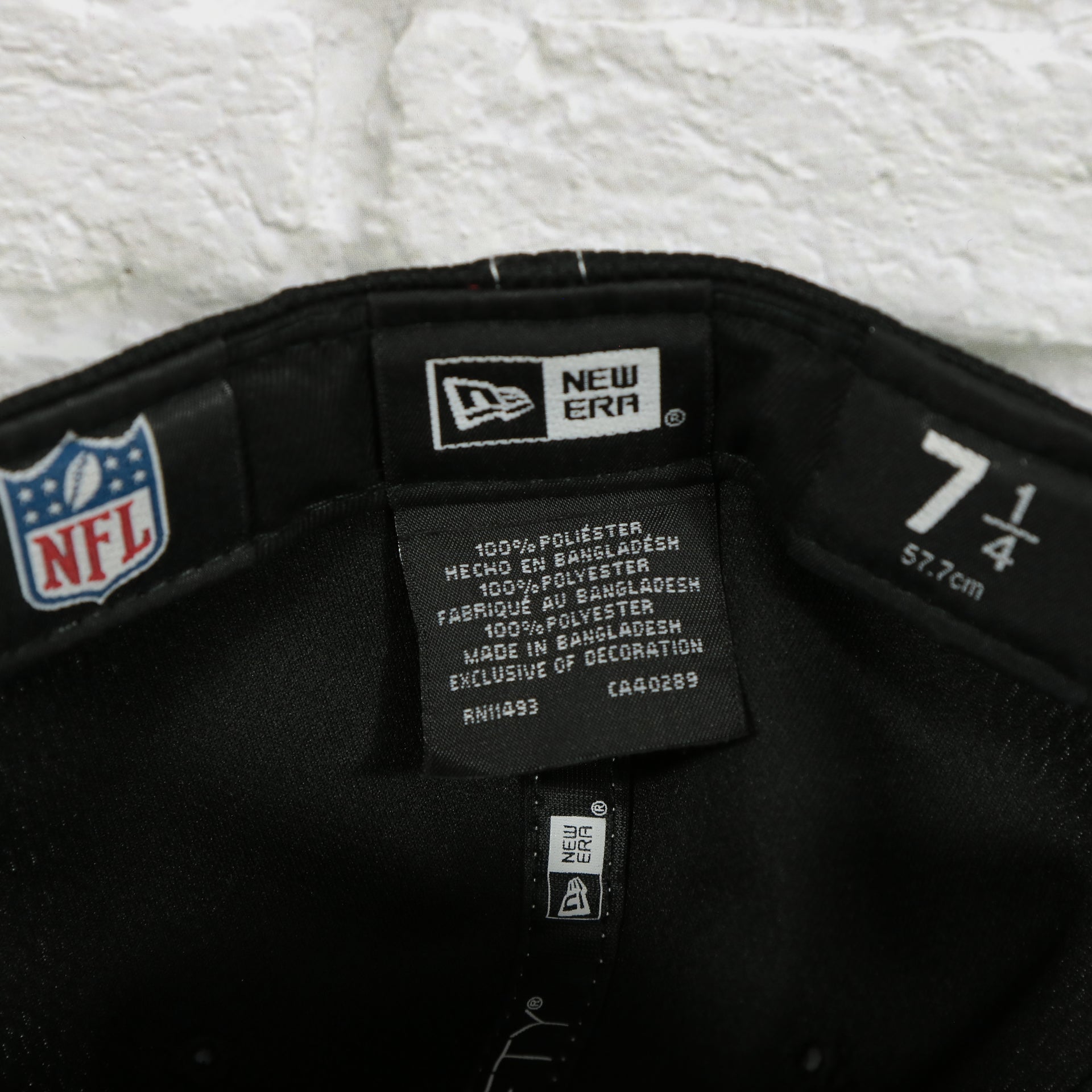new era label on the Philadelphia Eagles NFL 2019 "1993" Eagles side patch | Black 59Fifty Fitted Cap