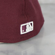 cooperstown batterman logo on the Philadelphia Phillies Cooperstown 1915 Boston Red Sox World Series side patch | Maroon 59Fifty Fitted Cap