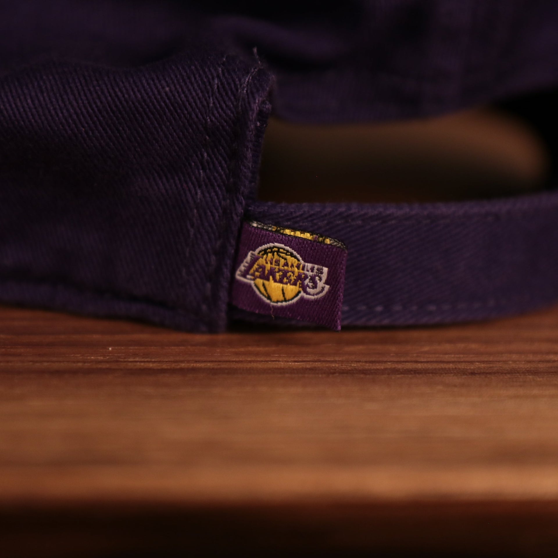 lakers logo tag Los Angeles Lakers Purple Adjustable Dad Hat