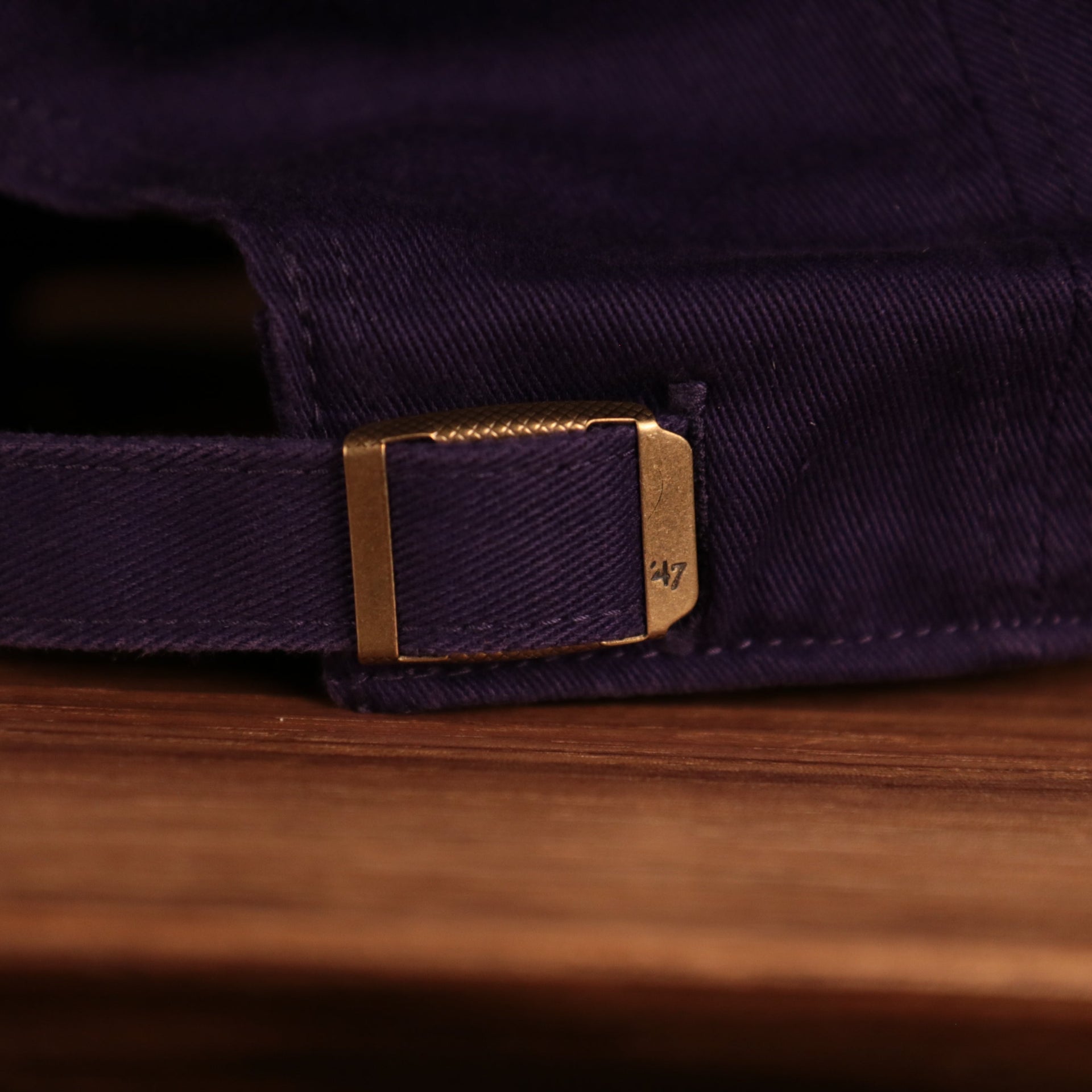adjustable strap on the Los Angeles Lakers Purple Adjustable Dad Hat
