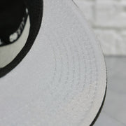 grey under visor on the Philadelphia Phillies All Black Fitted Cap | Phillies New Era Black on Black 59fifty | Grey Underbrim All Black 5950