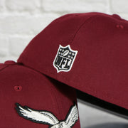 NFL logo on the Philadelphia Eagles Throwback Logo Retro Cooperstown Phillies Colorway Gray Bottom 59Fifty Fitted Cap