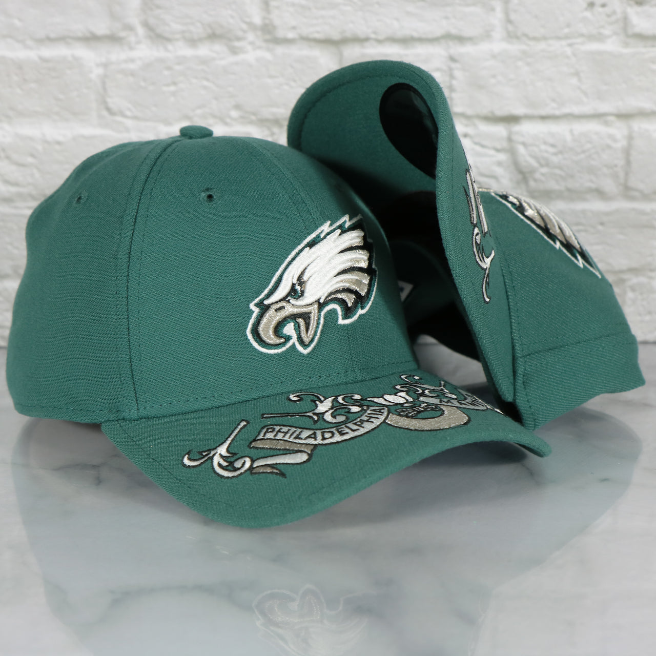 Philadelphia Eagles 2019 NFL Draft Team Color Midnight Green 39Thirty Flexfit Cap