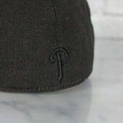 phillies logo on the Phillies Jeff Cap all black Philadelphia phillies Duck bill New Era Premium Black Label