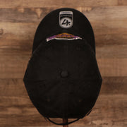 top view of the Los Angeles Lakers Black Adjustable Dad Hat