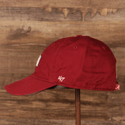 wearers left side of the Alabama Crimson Tide Red Adjustable Dad Hat