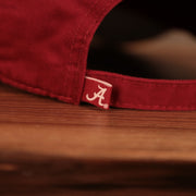 alabama logo tag Alabama Crimson Tide Red Adjustable Dad Hat