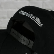 mitchell and ness logo on the Orlando Magic Vintage Retro NBA Team Script 2.0 Mitchell and Ness Snapback Hat | Black