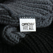 Gray Winter Knit Black Cuffed Beanie | Gray And Black Winter Beanie