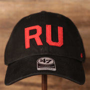 front of the Rutgers University Throwback Black Adjustable Dad Hat