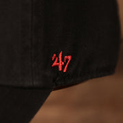 47 brand logo Rutgers University Throwback Black Adjustable Dad Hat