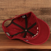 underside of the Alabama Crimson Tide Logo Red Adjustable Dad Hat