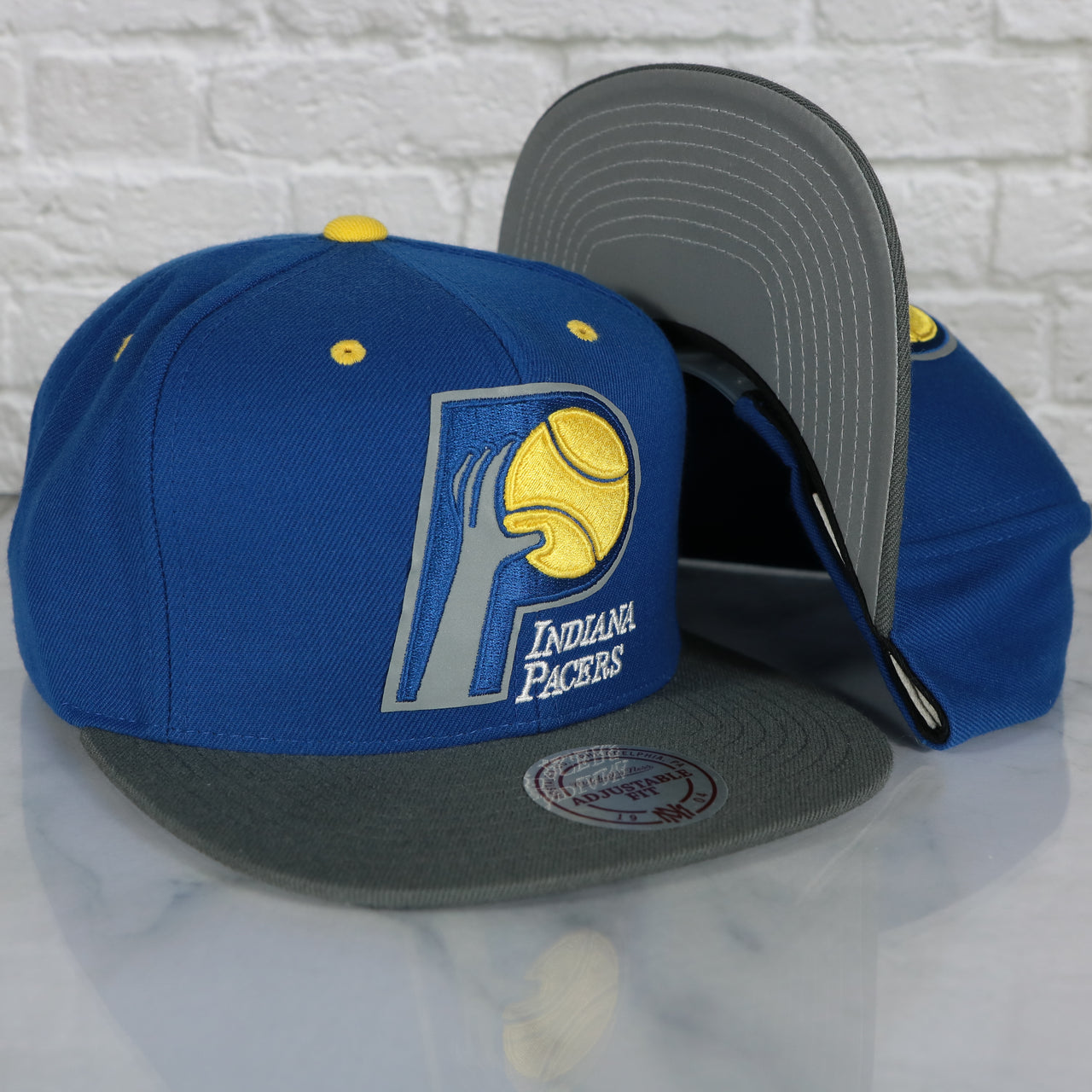 Indiana Pacers Throwback Logo Two tone Gray Bottom Cap | Royal Blue/Gray Snapback hatIndiana Pacers Throwback Logo Two tone Gray Bottom Cap | Royal Blue/Gray Snapback hat