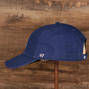 wearers left side of the Philadelphia 76ers Blue Adjustable Dad Hat