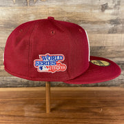 wearers right side Philadelphia Phillies "Patch Up" 1980 World Series Side Patch Gray Bottom 9Fifty Maroon Snapback Hat