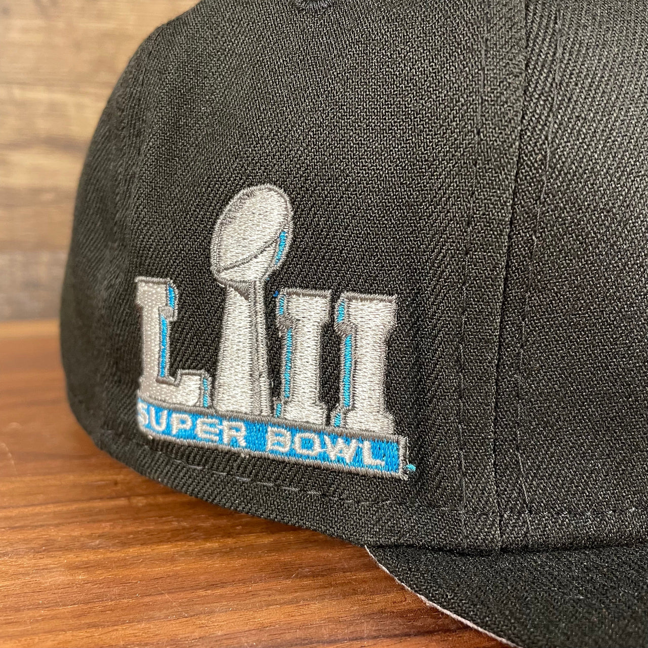 super bowl side patch Philadelphia Eagles "Patch Up" Super Bowl LII Side Patch Gray Bottom 59Fifty Black Fitted Cap