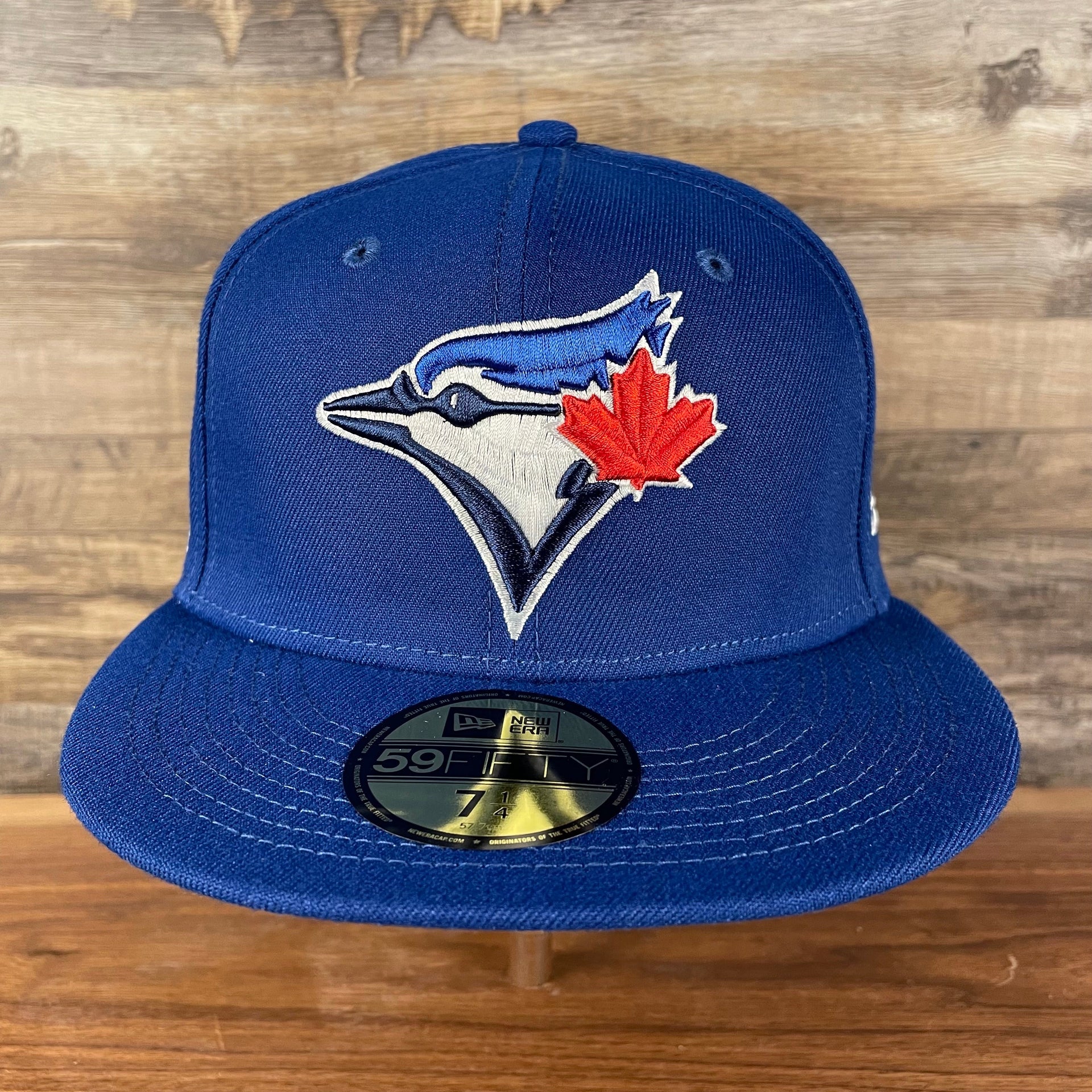 front of the Toronto Blue Jays "Patch Up" 1991 All Star Game Side Patch Gray Bottom 59Fifty Royal Fitted Cap