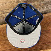 under visor view of Toronto Blue Jays "Patch Up" 1991 All Star Game Side Patch Gray Bottom 59Fifty Royal Fitted Cap