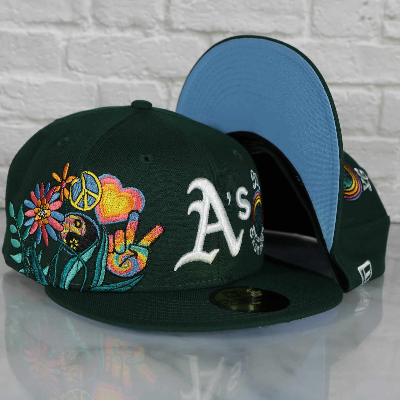Oakland Athletics Groovy World Series Champions Patch 59Fifty Fitted Cap | New Era Groovy Side Patch 5950
