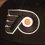 flyers logo on the front of the Philadelphia Flyers Black Adjustable Dad Hat