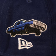 Car side patch and New Era flag on the Los Angeles Dodgers City Transit All Over Side Patch Gray Bottom 59Fifty Fitted Cap