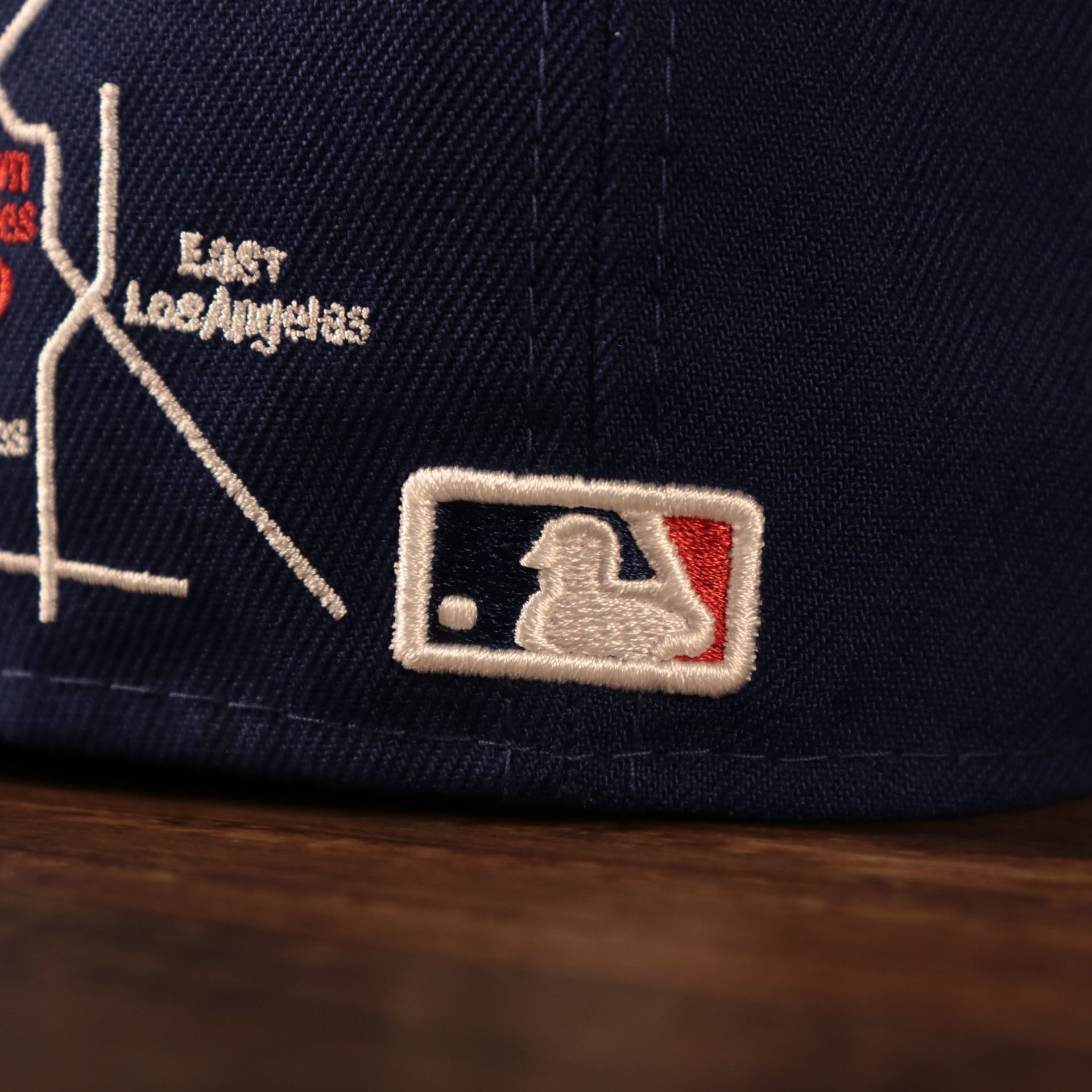 MLB logo of the Los Angeles Dodgers City Transit All Over Side Patch Gray Bottom 59Fifty Fitted Cap