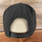 Back of the Philadelphia 76ers NBA 75th Anniversary Side Patch Gray Bottom Black 9Fifty Snapback Hat | Back Half