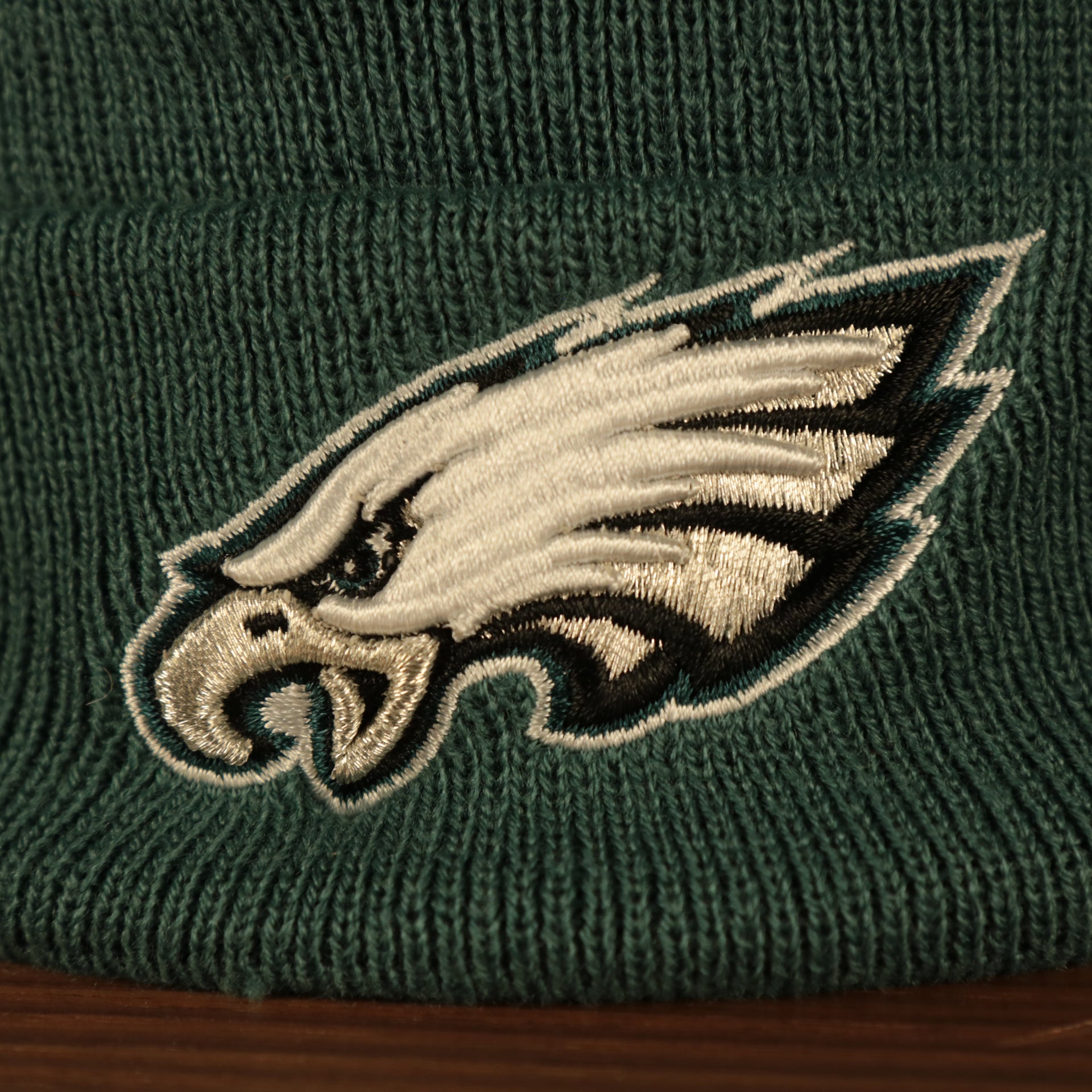 eagles logo on the Philadelphia Eagles "City Transit" 59Fifty Fitted Matching All Over Side Patch Beanie
