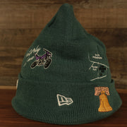 wearers left side on the Philadelphia Eagles "City Transit" 59Fifty Fitted Matching All Over Side Patch Beanie