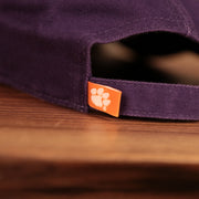 clemson logo tag Clemson Tigers Purple Adjustable Dad Hat