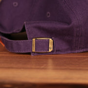 adjustable snap on the Clemson Tigers Purple Adjustable Dad Hat