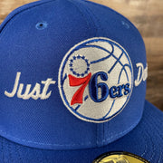 just side of the Just Don X NBA Philadelphia 76ers All Star Weekend Black 59Fifty Fitted Cap