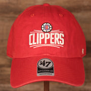 front of the Los Angeles Clippers Red Adjustable Dad Hat
