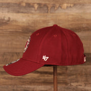 wearers left side of the Alabama Crimson Tide Logo Red Adjustable Dad Hat