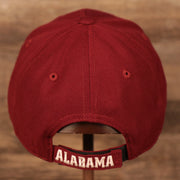 back of the Alabama Crimson Tide Logo Red Adjustable Dad Hat