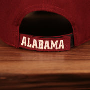 adjustable snap on the back of the Alabama Crimson Tide Logo Red Adjustable Dad Hat