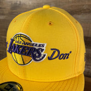 don side on the Just Don X NBA Los Angles Lakers All Star Weekend Yellow 59Fifty Fitted Cap