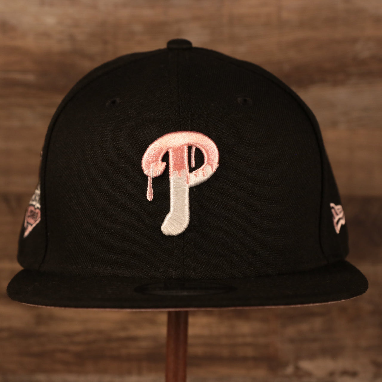 Philadelphia Phillies 2008 World Series Side Patch Drip Logo Pink Bottom 9Fifty Snapback Hat
