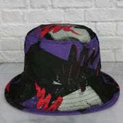 back side of the Toronto Raptors 90s Inspired NBA Hyper Mitchell and Ness Reversible Bucket Hat