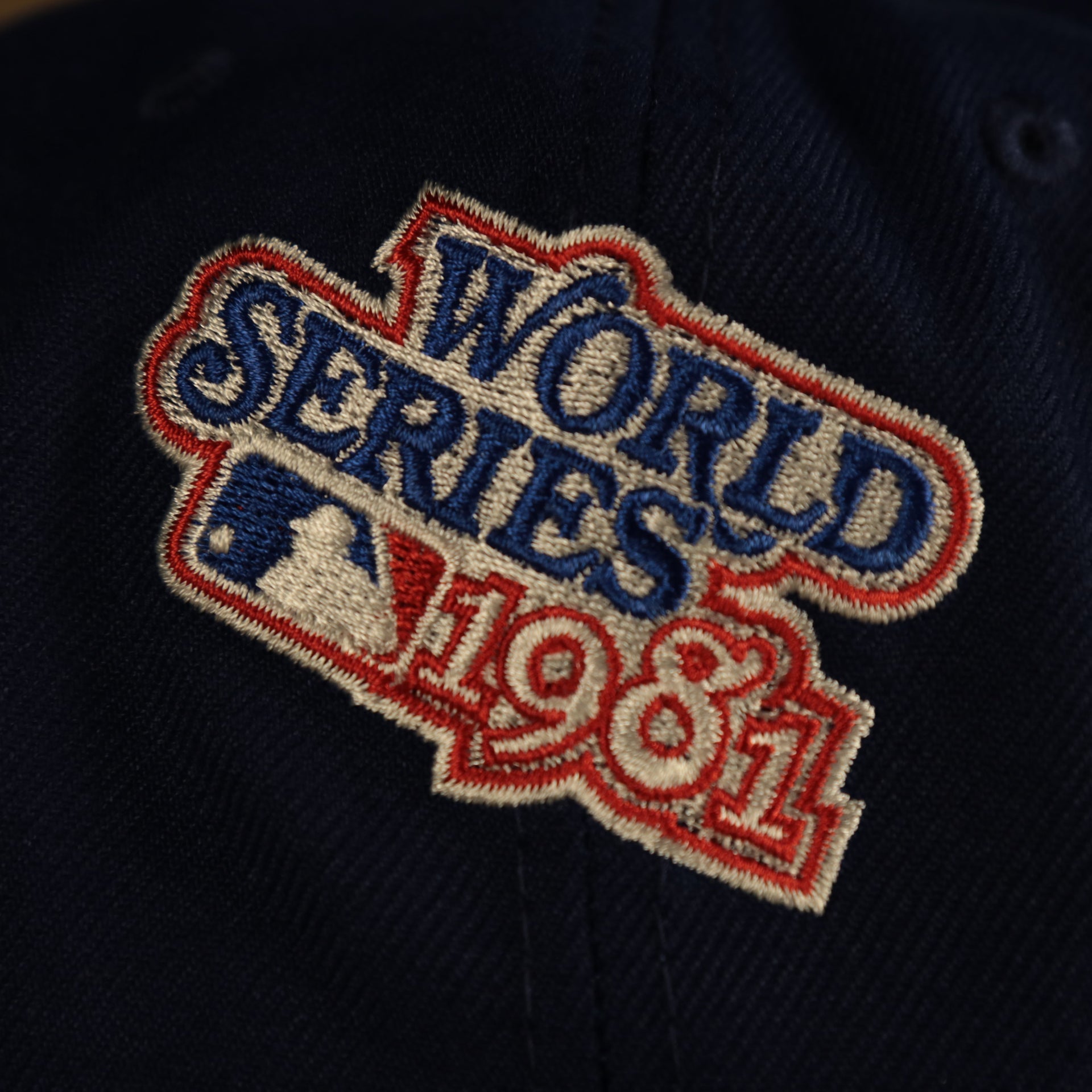world series 1981 logo Los Angeles Dodgers Cooperstown "Championship Rings" All Over Side Patch Gray Bottom 59FIFTY Fitted Cap