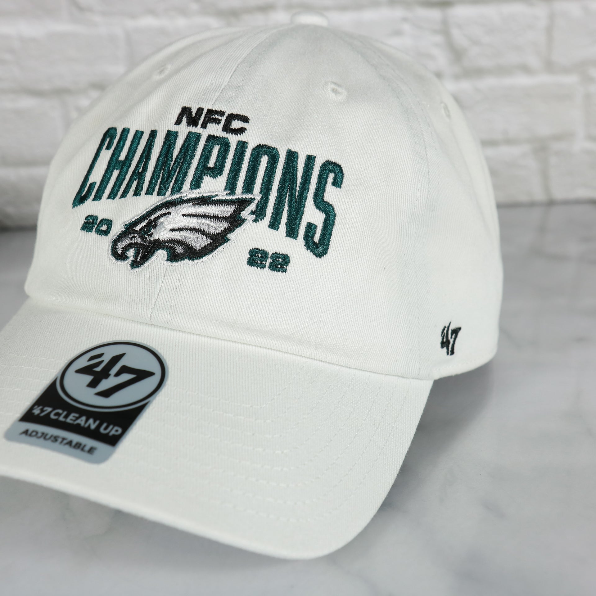 Philadelphia Eagles 2023 NFC Conference Champions Locker Room White Dad Hat