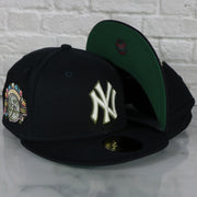 New York Yankees 100th Anniversary Side Patch Green Bottom Navy 59Fifty Fitted Cap | Botanical Pack