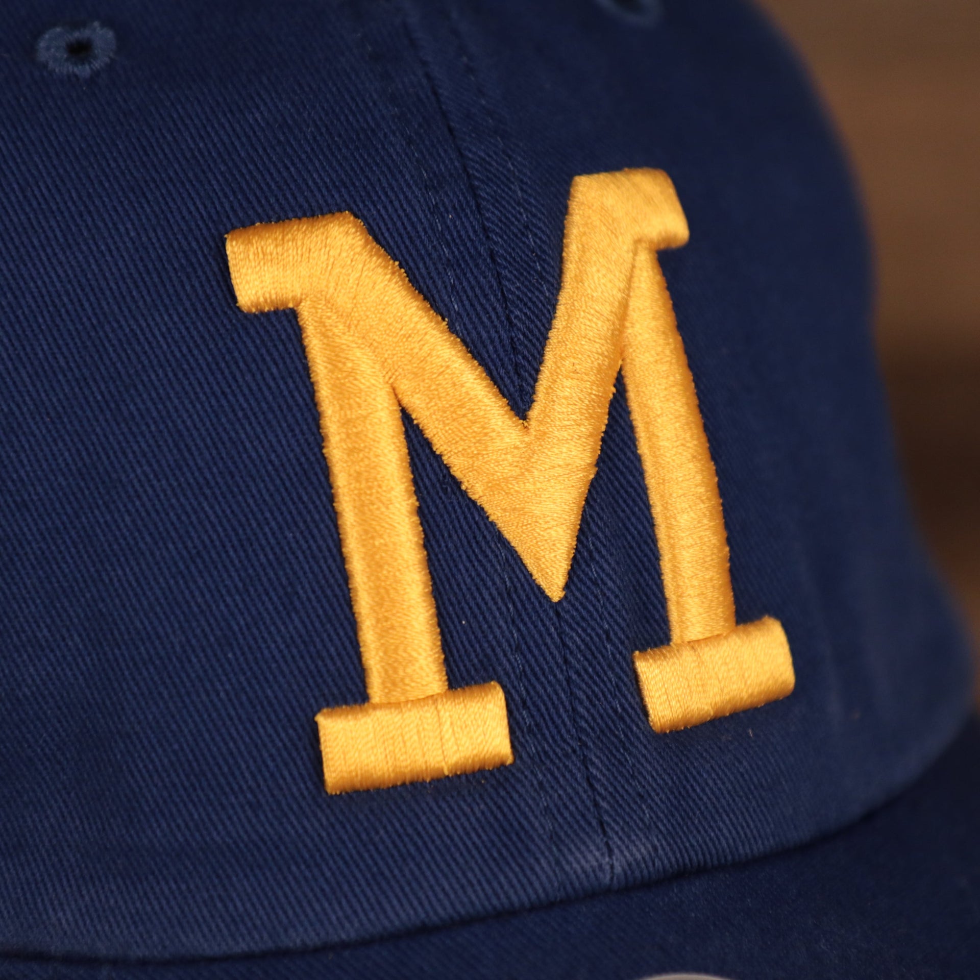 brewers throwback logo Milwaukee Brewers Throwback Blue Adjustable Dad Hat