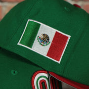 mexico flag on the Mexico 2023 World Baseball Classic Two Tone Grey Bottom Green/Red 59Fifty Fitted Cap