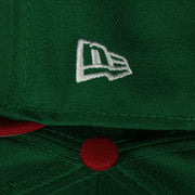 new era logo on the Mexico 2023 World Baseball Classic Two Tone Grey Bottom Green/Red 59Fifty Fitted Cap