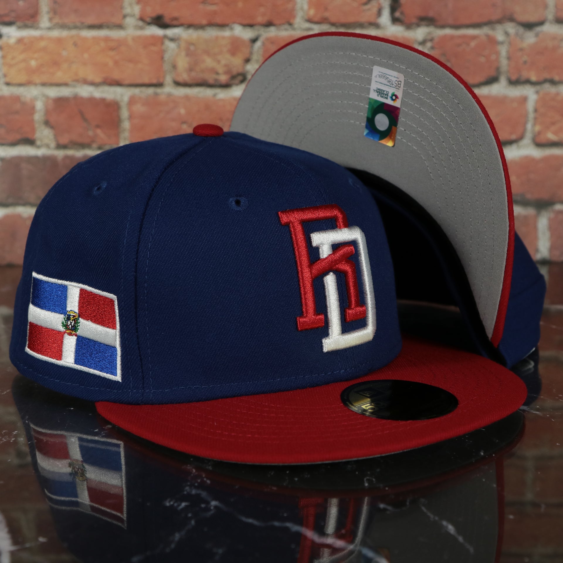 Dominican Republic 2023 World Baseball Classic Two Tone Grey Bottom Blue/Red 59Fifty Fitted Cap